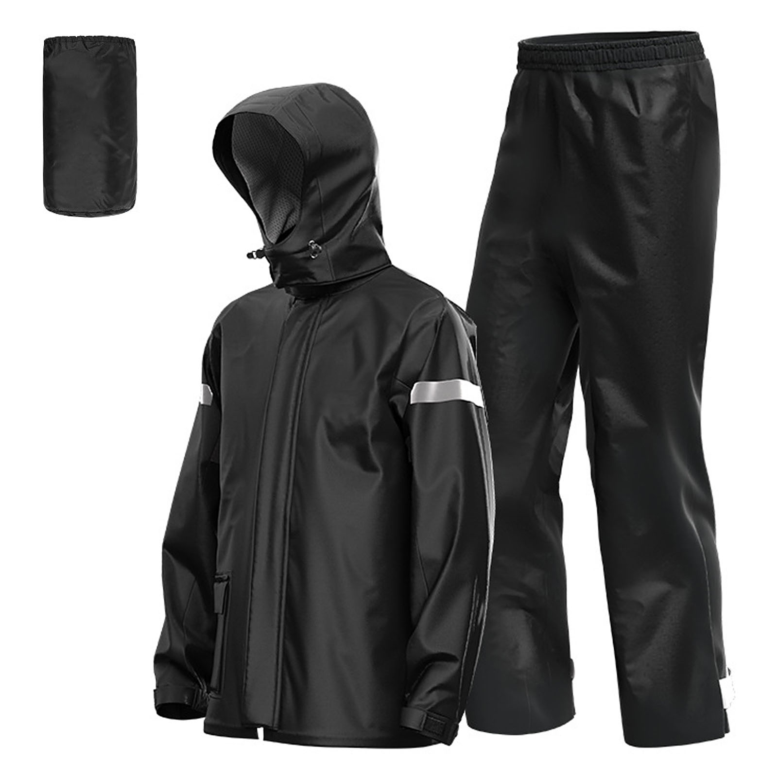 Motorcycle Gear Full Set - ชุดกันฝนสำหรับผู้ชาย ขี่มอเตอร์ไซค์ แบบสะท้อนแสง กันน้ำ เสื้อแจ็คเก็ตและกางเกง สำหรับขี่จักรยาน
