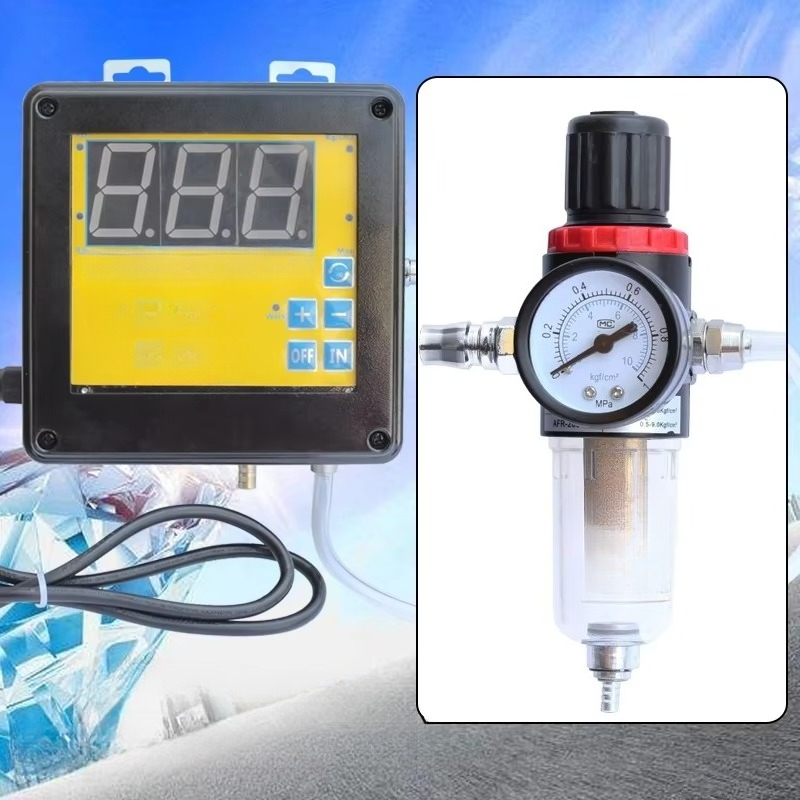 Tyre Pressure Gauge - เครื่องเติมลมยางรถยนต์อัตโนมัติเต็มรูปแบบ พร้อมเกจวัดแรงดันลมยางแบบติดผนัง ปั๊มลมอัตโนมัติสำหรับการดูแลรถยนต์