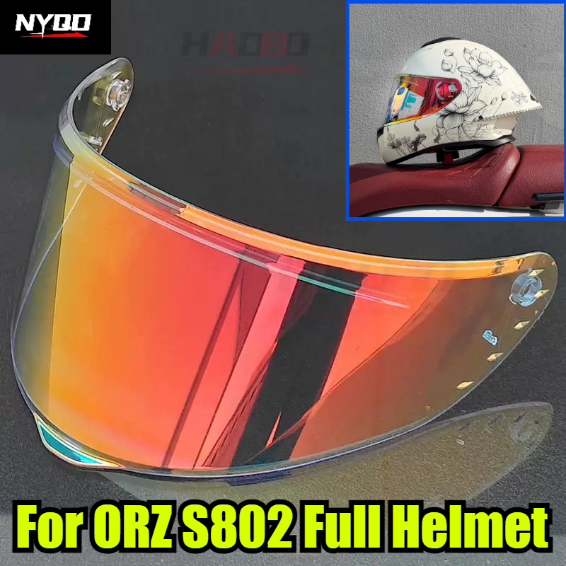 Helmet Full Face - ORZ S802 หมวกกันน็อคมอเตอร์ไซค์แบบเต็มหน้า วิซเซอร์สีดำเงิน สำหรับ Orz-S802