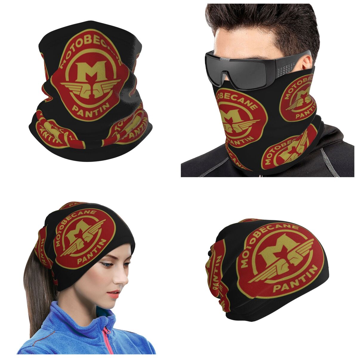 Neck Warmer Balaclava - ผ้าพันคอ Motobecane ลายพิมพ์ ผ้าคลุมคออเนกประสงค์ สำหรับผู้ชาย ผู้หญิง