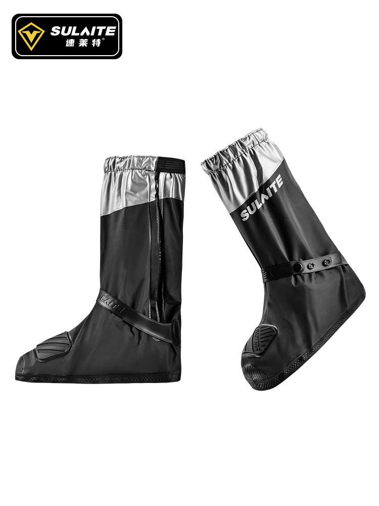 Motorcycle Gear For Woman - Sulaite รองเท้าบูทหน้าฝนขี่มอเตอร์ไซค์กันน้ำถุงหุ้มรองเท้าสะท้อนแสง, อุปกรณ์ป้องกันป้องกันรองเท้าขี่จักรยานใช้ซ้ำได้