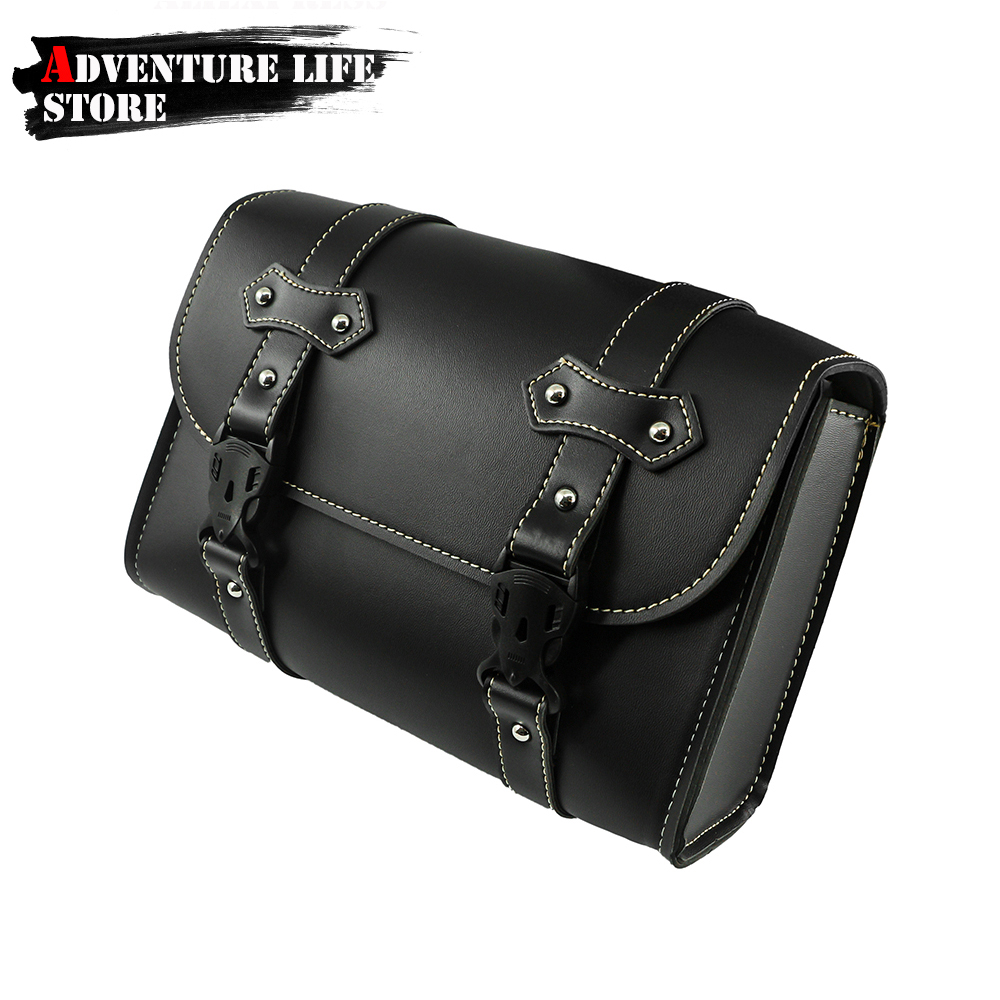 Motorcycle Gear Bag - ด้านหลัง Saddlebag ชุดด้านข้าง PU หนังกระเป๋าอานกระเป๋าเครื่องมือสำหรับ Harley