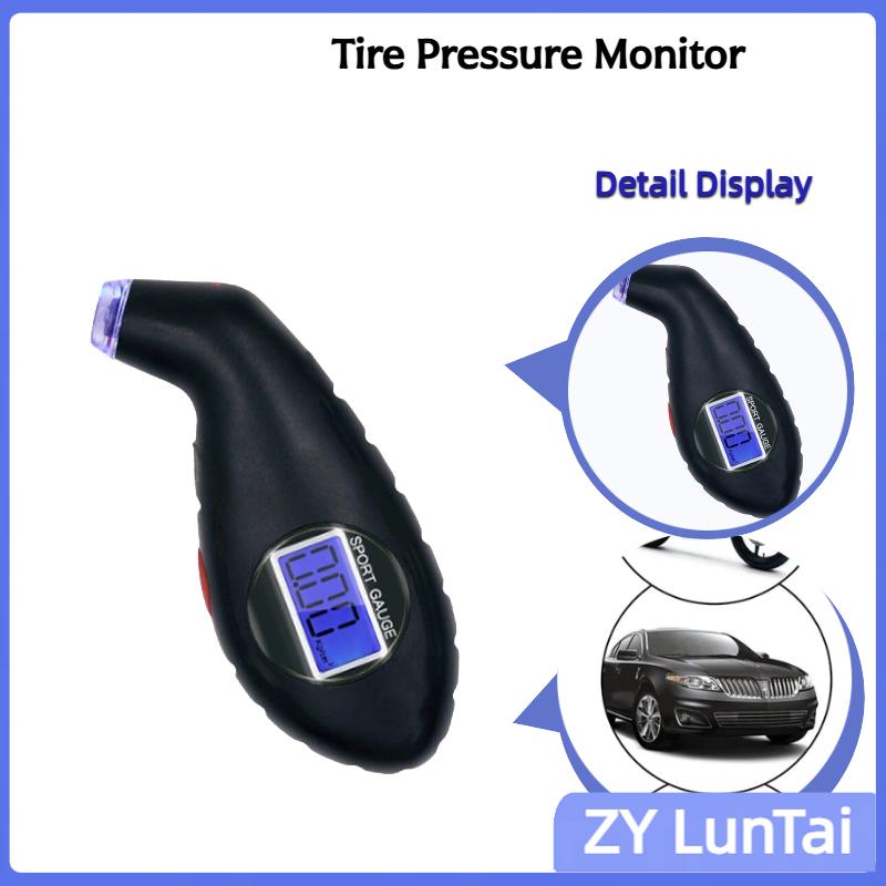 Tyre Pressure Gauge - เครื่องวัดแรงดันลมยางดิจิตอลแบบพกพา LCD อุปกรณ์ทดสอบแรงดันลมยาง เครื่องมือความปลอดภัยสำหรับรถยนต์ เครื่องวัดแรงดันลมยางแบบมือถือ