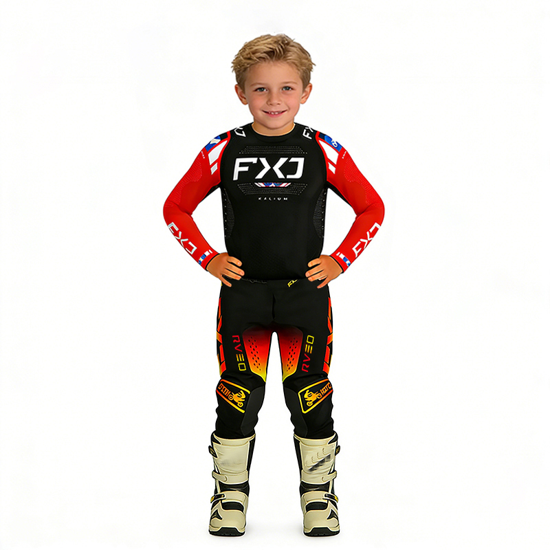 Motorcycle Gear For Kids - ชุดแข่งรถมอเตอร์ครอสสำหรับเด็ก เสื้อเจอร์ซีย์และกางเกงมอเตอร์ไซค์ ชุดเด็กชายหญิง ชุดแข่งรถเยาวชน พร้อมบริการปรับแต่งหมายเลขและชื่อ