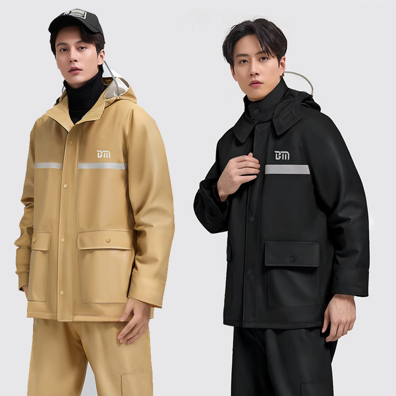 Motorcycle Gear Full Set - ชุดเสื้อกันฝนสำหรับขี่มอเตอร์ไซค์แบบหนา แยกชิ้น กันน้ำ สำหรับผู้ใหญ่ ใช้กลางแจ้ง ป้องกันฝนทั้งตัว