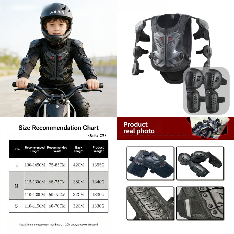 Motorcycle Gear For Kids - เสื้อเกราะป้องกันร่างกายสำหรับเด็ก รุ่นใหม่ สำหรับเด็กชายและเด็กหญิง ใช้กับ BMX ATV