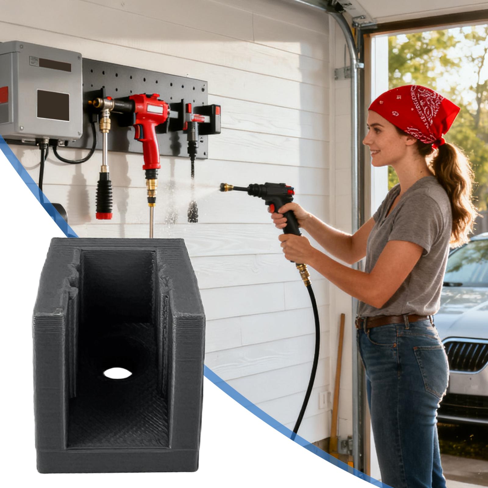 Tyre Pressure Gauge - ชั้นวางเครื่องมือสำหรับผนังโรงรถ 10 ชิ้น ที่แขวนเกจวัดแรงดันลมยาง ที่แขวนเครื่องมือลมติดผนังสำหรับโรงรถ อู่ซ่อมรถยนต์