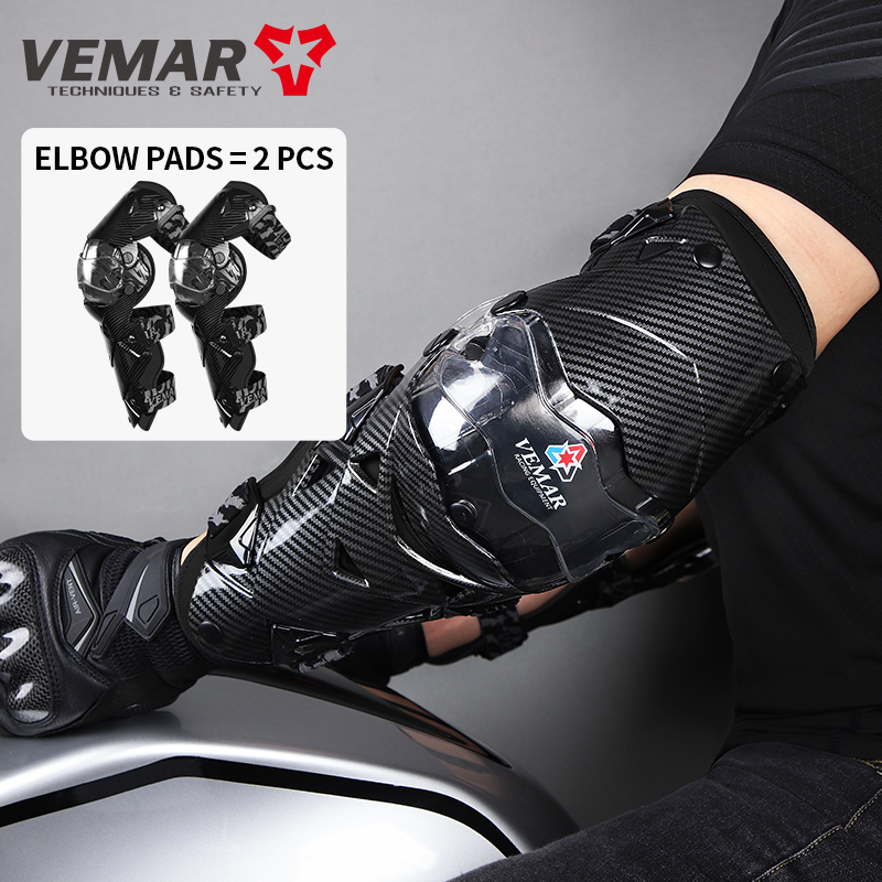 Motorcycle Gear For Woman - สนับศอกวิบาก VEMAR E-18H อุปกรณ์ป้องกันสำหรับขี่มอเตอร์ไซค์สำหรับผู้ชายและผู้หญิง โครงแข็งและแผ่นดูดซับแรงกระแทก