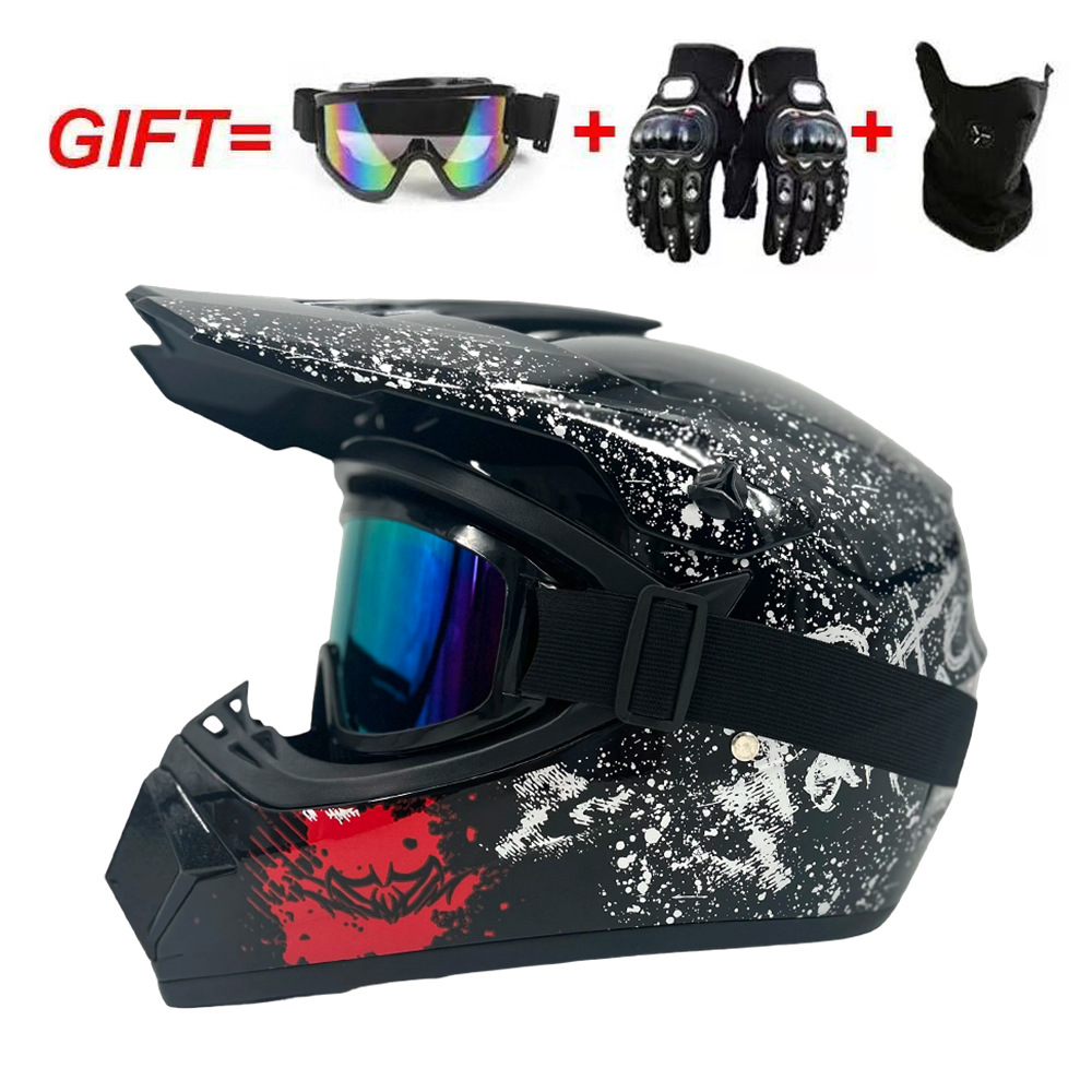Motorcycle Gear For Kids - อุปกรณ์สำหรับรถวิบาก: หมวกกันน็อคสำหรับเด็กและเยาวชน สำหรับรถมอเตอร์ไซค์ออฟโรด รถเอทีวีดาวน์ฮิลล์ รถโกคาร์ท ครอส