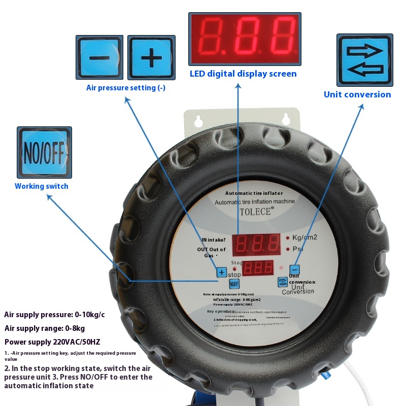 เครื่องเติมลมยางรถยนต์อัตโนมัต - Tyre Pressure Gauge บทวิจารณ์และราคา
