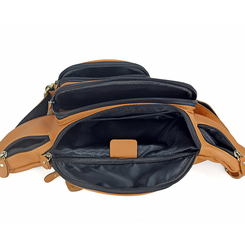 กระเป๋าคาดเอวหนังแท้ผู้ชายสำหร - Motorcycle Gear Bag บทวิจารณ์และราคา
