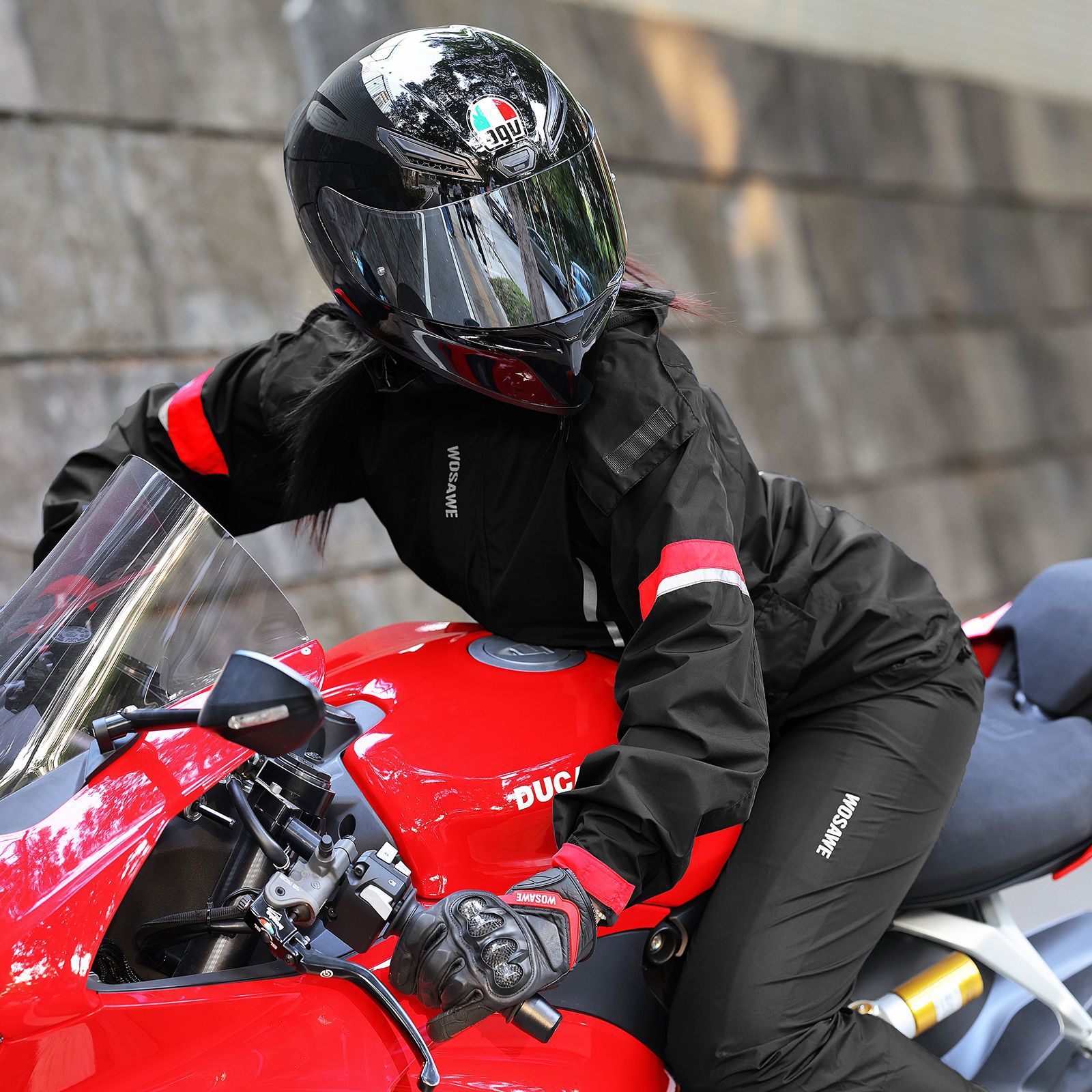 ชุดกันฝนสำหรับผู้ชาย WOSAWE ชุ - Motorcycle Gear Full Set บทวิจารณ์และราคา