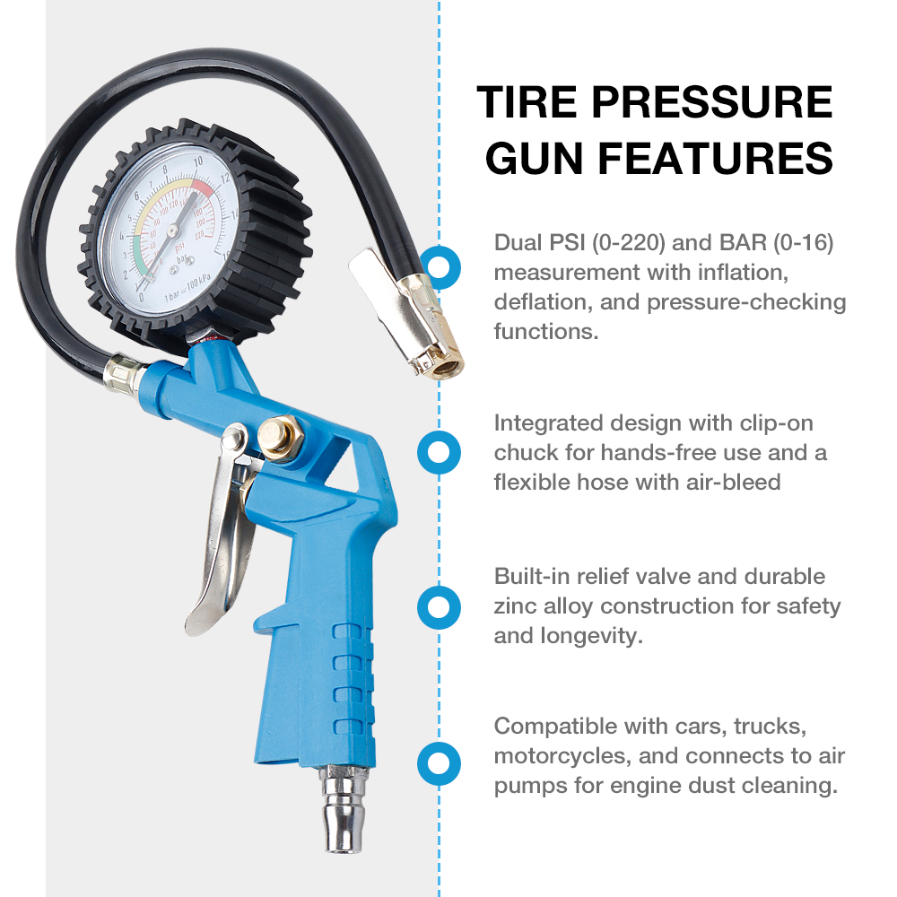 เกจวัดแรงดันลมยางแบบอินเทอร์เฟ - Tyre Pressure Gauge บทวิจารณ์และราคา