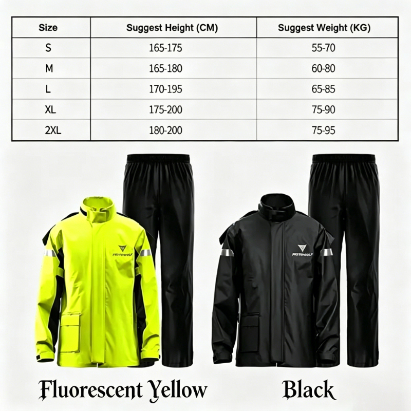 ชุดกันฝนสำหรับขี่มอเตอร์ไซค์แบ - Motorcycle Gear Full Suit บทวิจารณ์และราคา