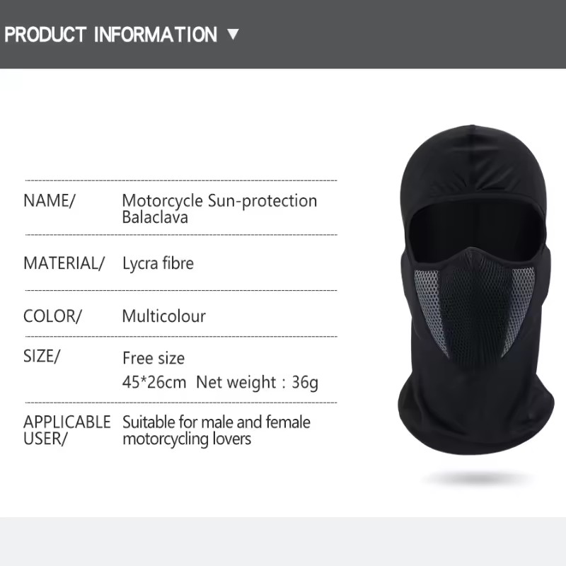 หน้ากากปิดหน้าแบบเต็มหน้า ป้อง - Neck Warmer Balaclava บทวิจารณ์และราคา