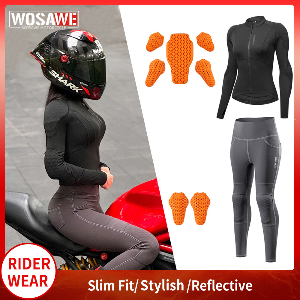 WOSAWE เสื้อแจ็คเก็ตและกางเกงม - Motorcycle Gear Full Suit บทวิจารณ์และราคา