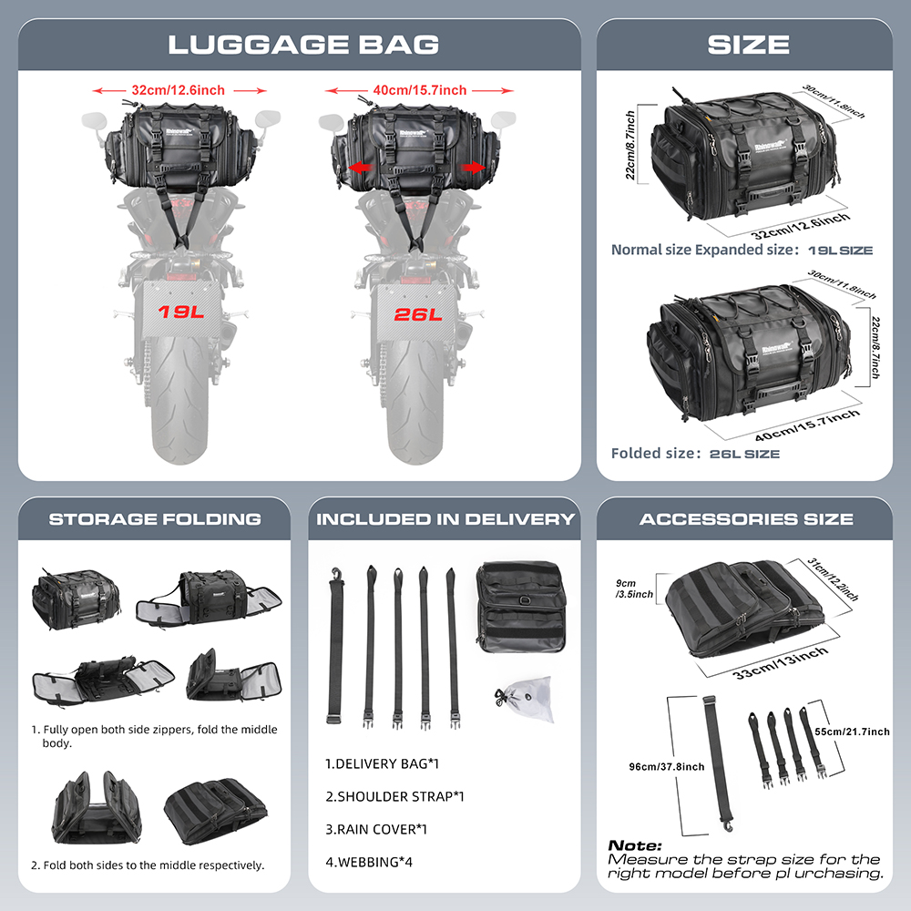 Rhinowalk กระเป๋ารถจักรยานยนต์ - Motorcycle Gear Warehouse บทวิจารณ์และราคา